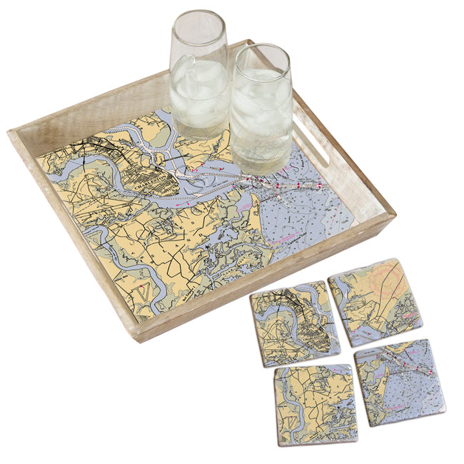 Charleston, SC - Marble Coaster Set