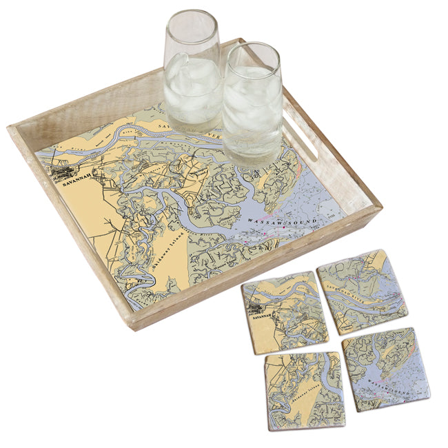 Savannah, GA- Marble Coaster Set