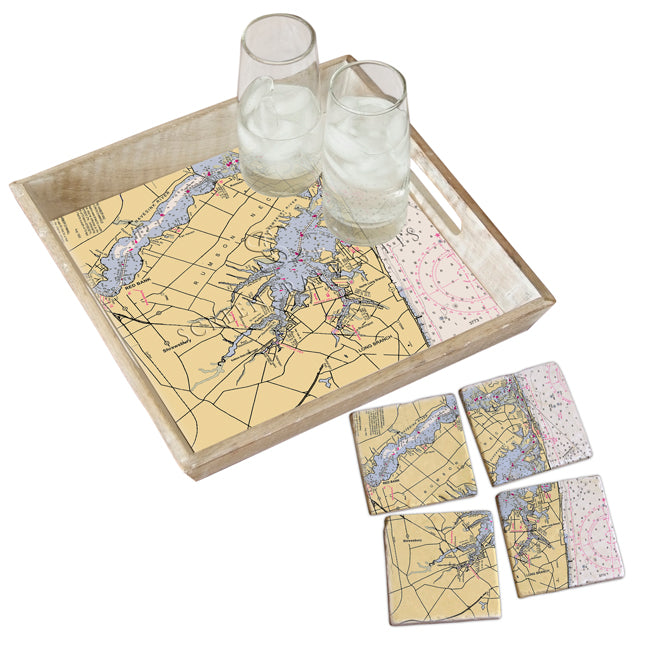 Rumson, NJ-  Marble Coaster Set