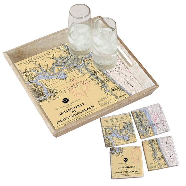 Jacksonville, FL - Marble Coaster Set