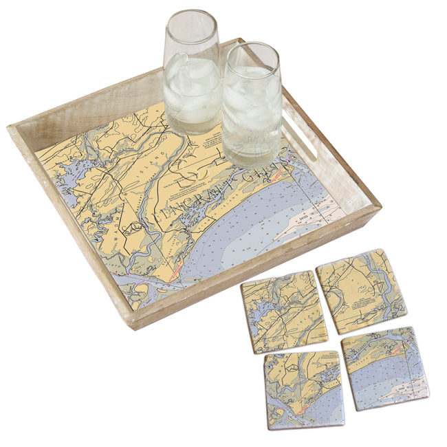 Kiawah Island, SC- Marble Coaster Set