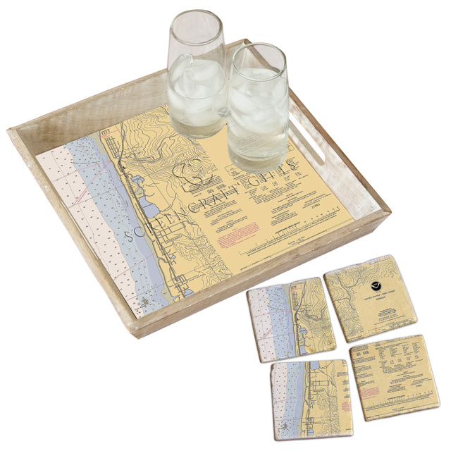 Rockaway, OR- Marble Coaster Set