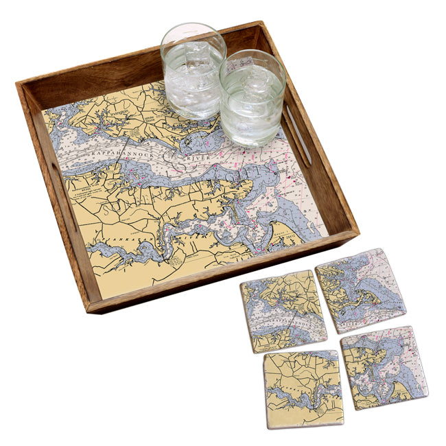 Irvington, VA- Marble Coaster Set