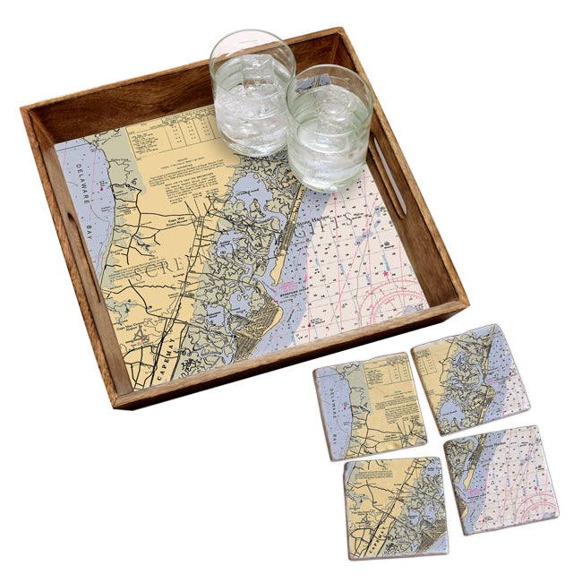 Stone Harbor, NJ - Marble Coaster Set