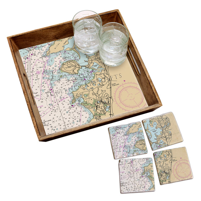 North Falmouth, MA  - Marble Coaster Set
