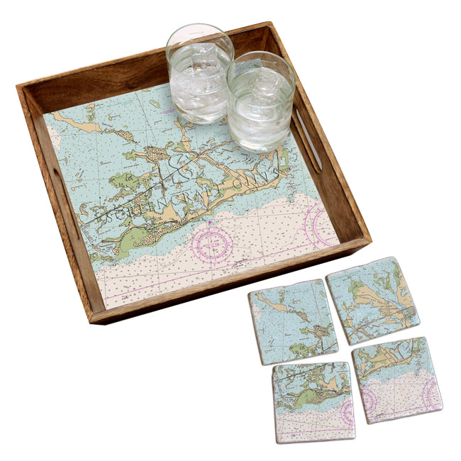 Sugarloaf Key, FL  - Marble Coaster Set