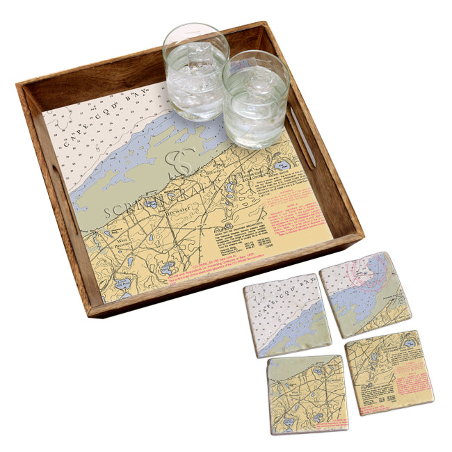 Brewster,  MA - Marble Coaster Set