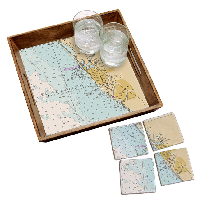 Venice, FL - Marble Coaster Set