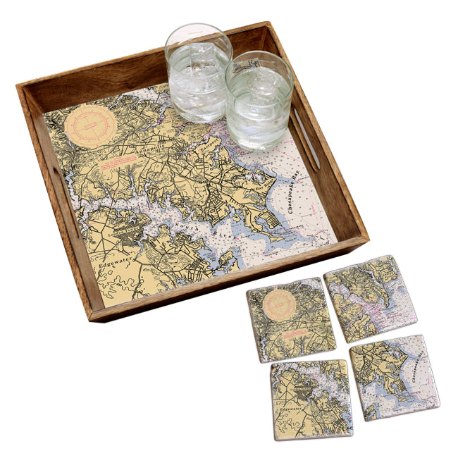 Annapolis, MD - Marble Coaster Set