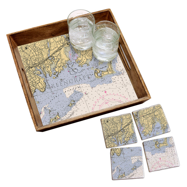 Greenwich, CT- Marble Coaster Set