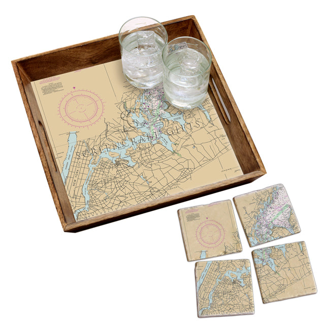 North West Long Island, NY  - Marble Coaster Set