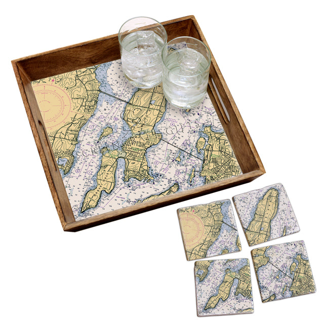 Jamestown, RI- Marble Coaster Set