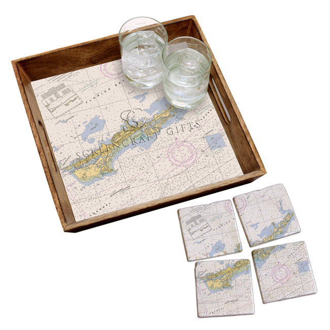 Marathon, FL - Marble Coaster Set