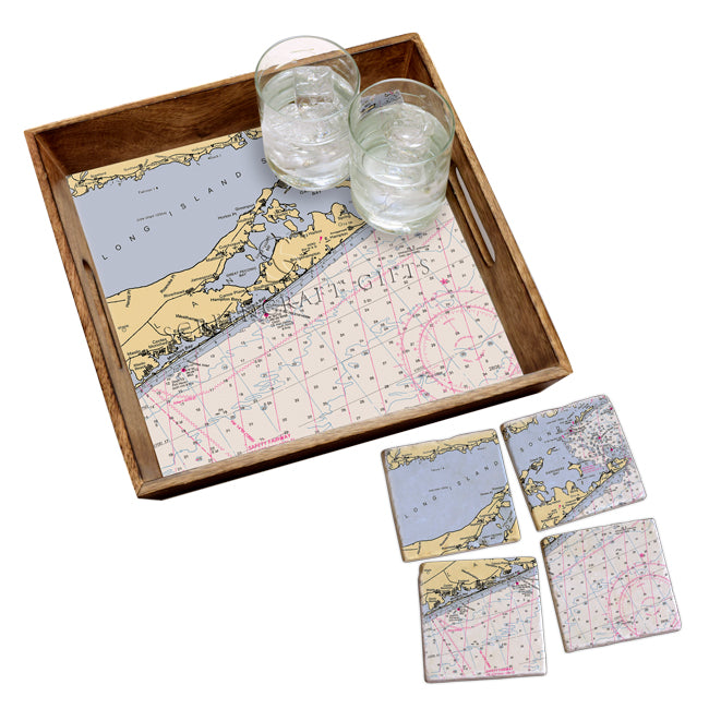 The Hamptons, NY- Marble Coaster Set