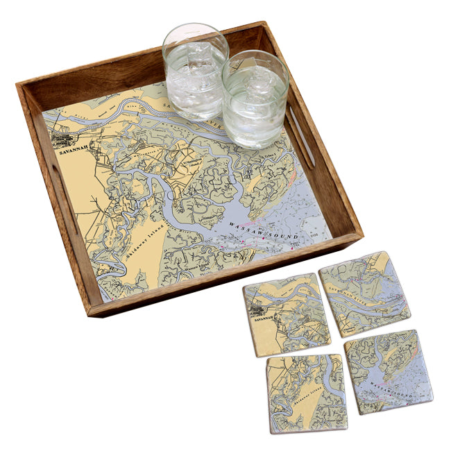 Savannah, GA- Marble Coaster Set