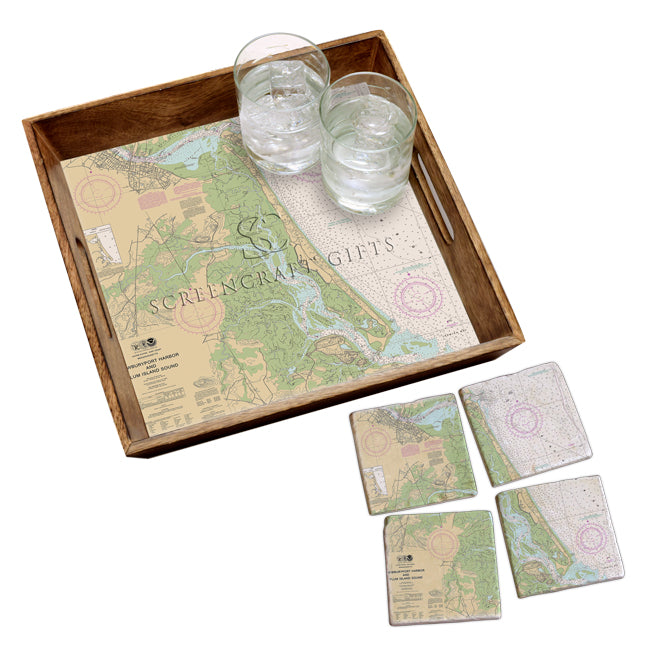 Plum Island, MA- Marble Coaster Set