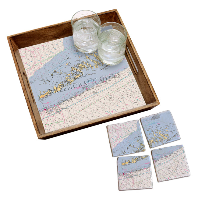 Lower Keys, FL-  Marble Coaster Set