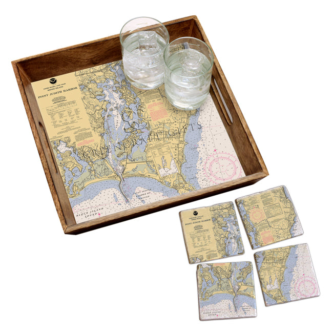 Point Judith, RI- Marble Coaster Set