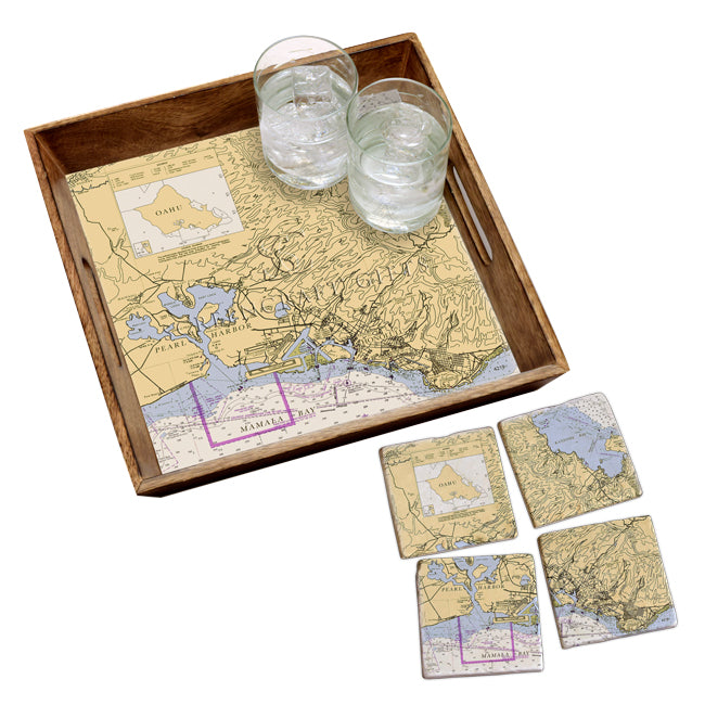 Pearl Harbor- Marble Coaster Set