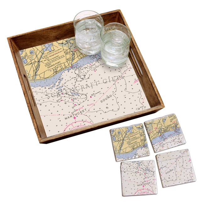 Dennis Port, MA  - Marble Coaster Set