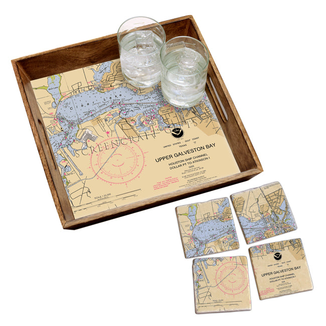 Clear Lake, TX-  Marble Coaster Set