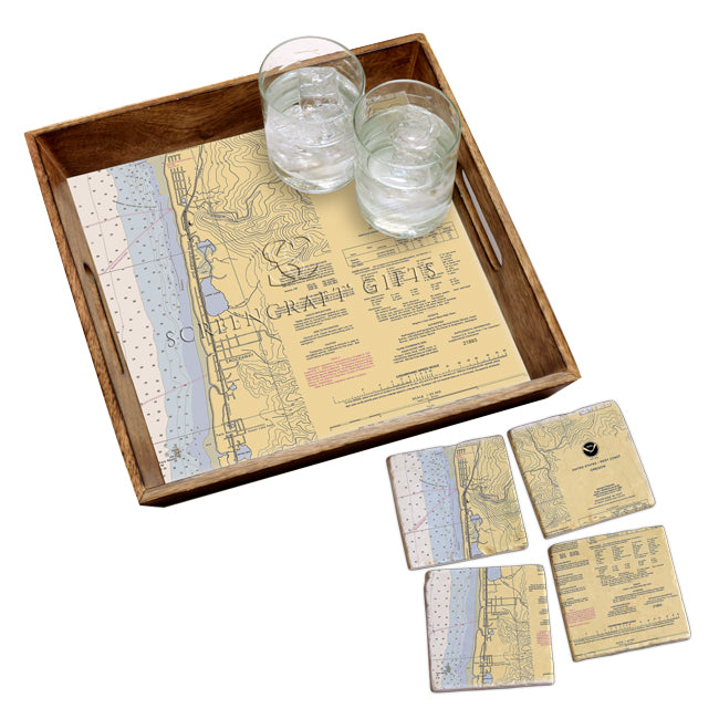 Rockaway, OR- Marble Coaster Set