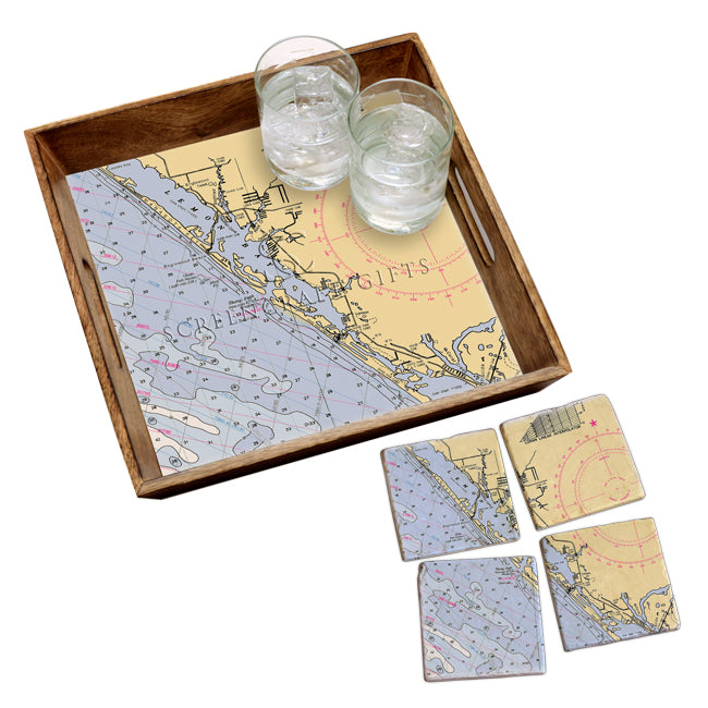 Manasota Key, FL  - Marble Coaster Set