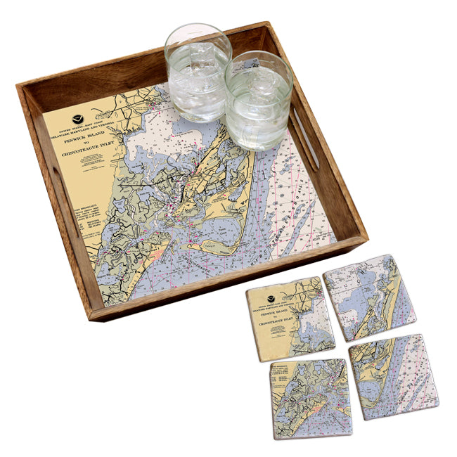 Chincoteague, VA- Marble Coaster Set