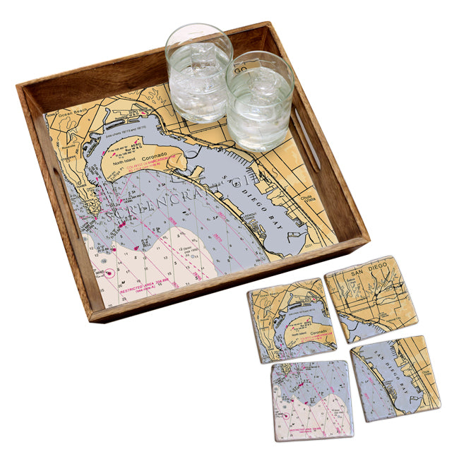 Coronado, CA-  Marble Coaster Set