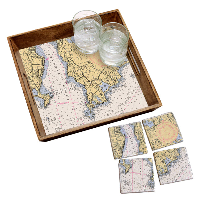 Little Compton, RI - Marble Coaster Set
