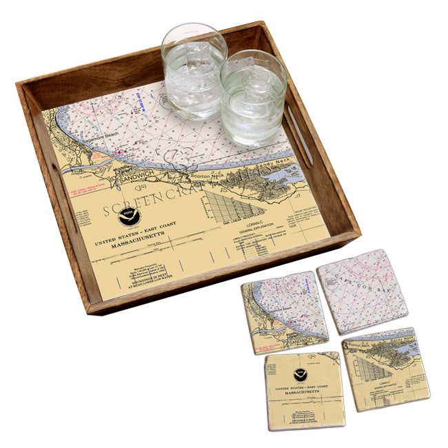 Sandwich, MA - Marble Coaster Set