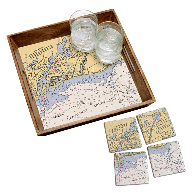 West Dennis, MA  - Marble Coaster Set