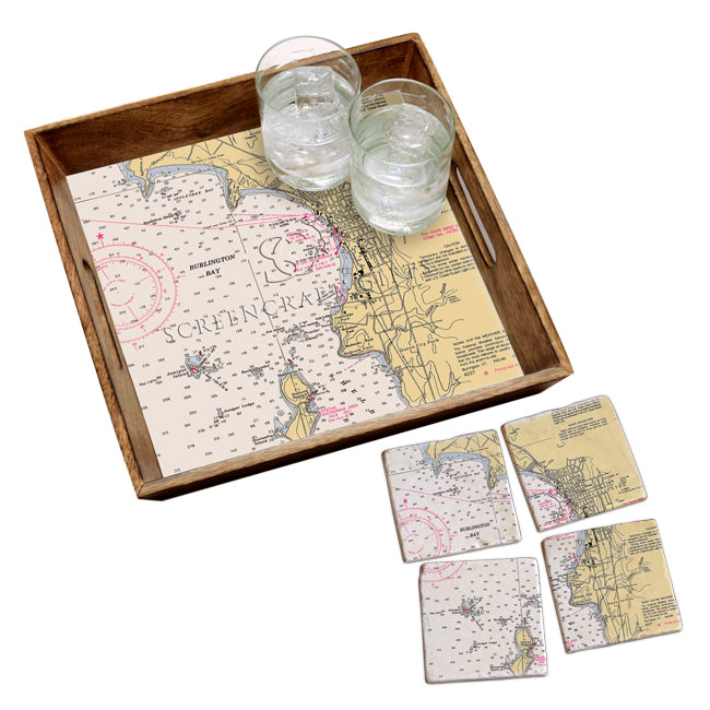 Burlington, VT - Marble Coaster Set