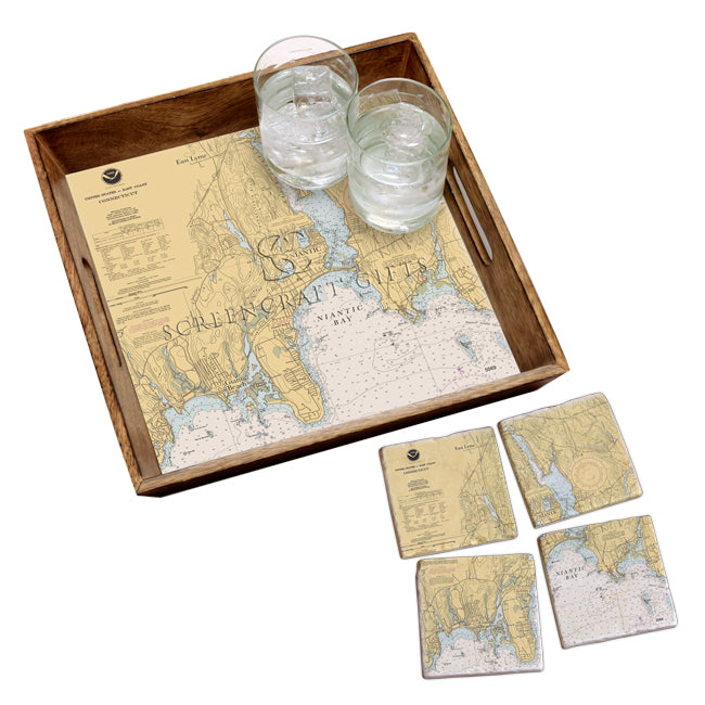 Niantic, CT - Marble Coaster Set