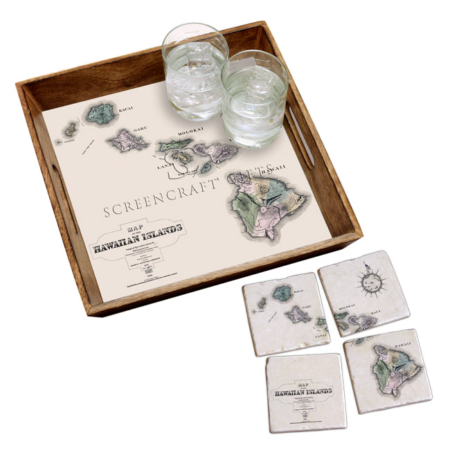 Hawaii - Marble Coaster Set