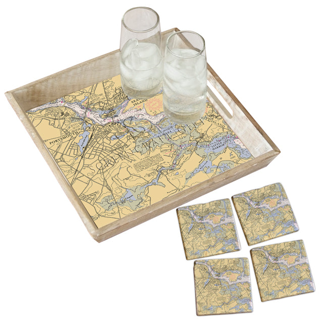 Portsmouth, NH - Marble Coaster Set