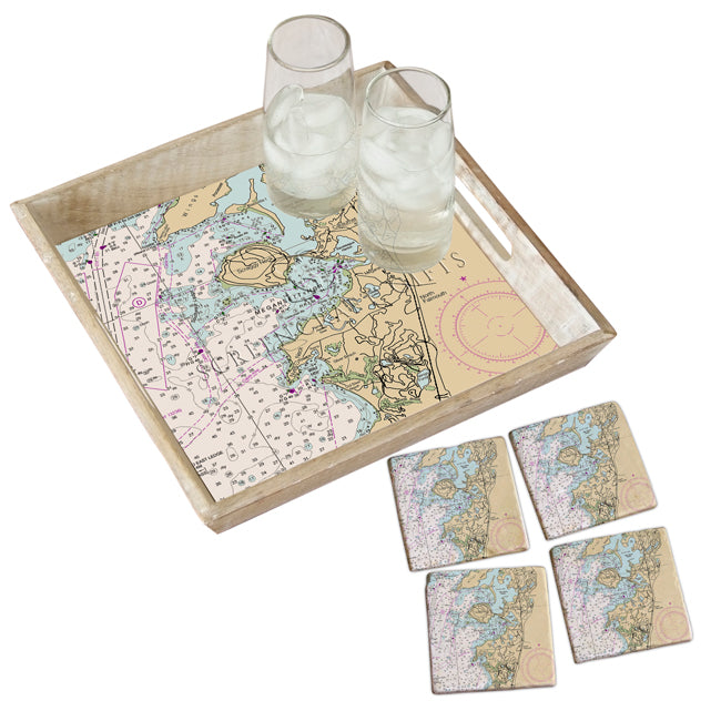 North Falmouth, MA  - Marble Coaster Set