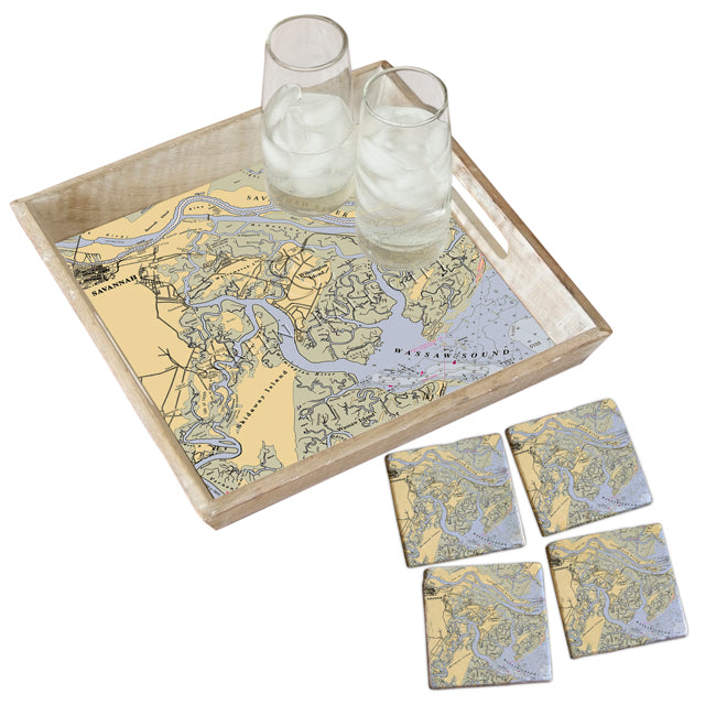 Savannah, GA- Marble Coaster Set