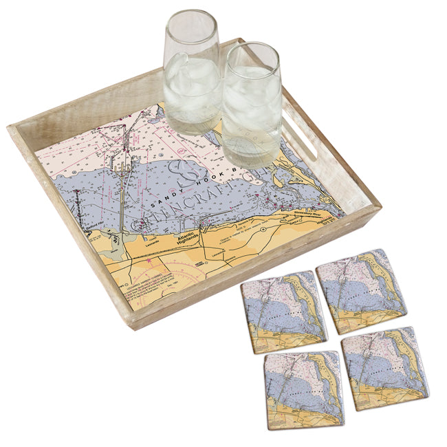 Sandy Hook, NJ - Marble Coaster Set