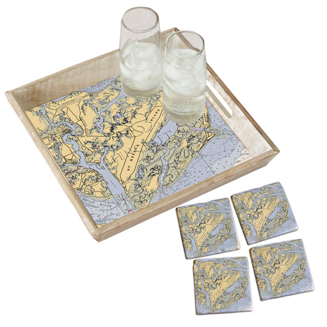 St. Helena, SC - Marble Coaster Set