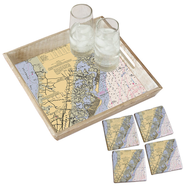 Stone Harbor, NJ - Marble Coaster Set
