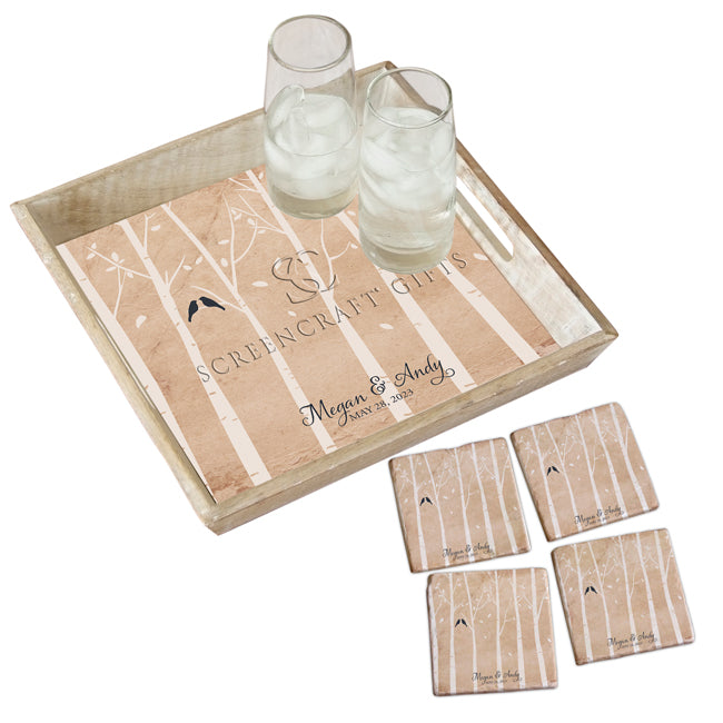 Anniversary Marble Coasters - Personalized