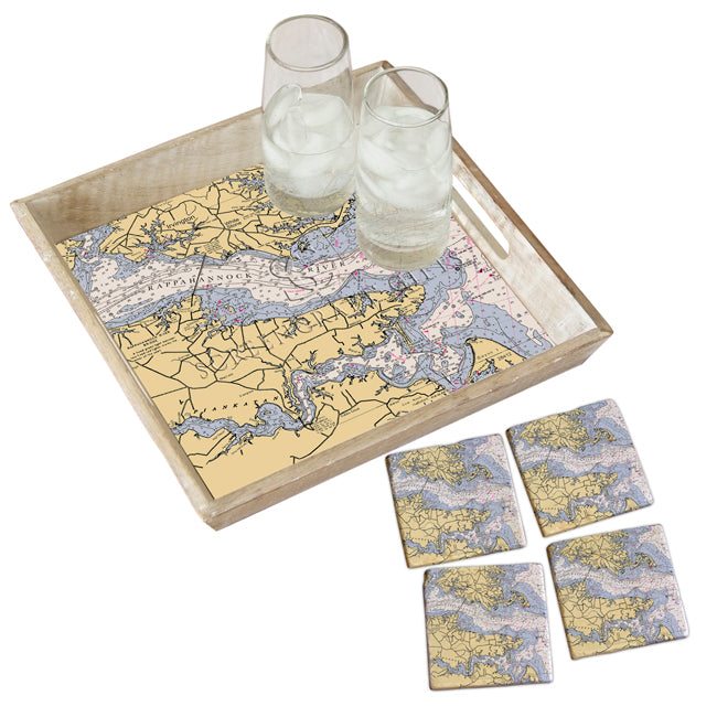 Irvington, VA- Marble Coaster Set