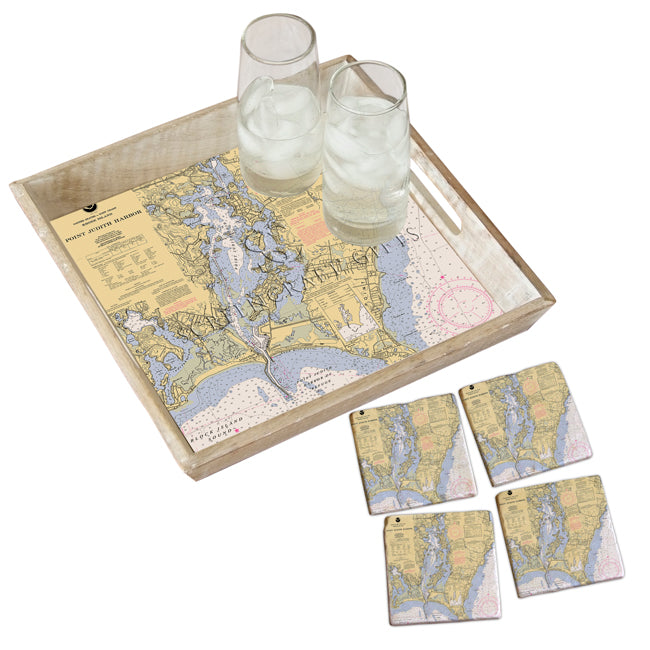 Point Judith, RI- Marble Coaster Set