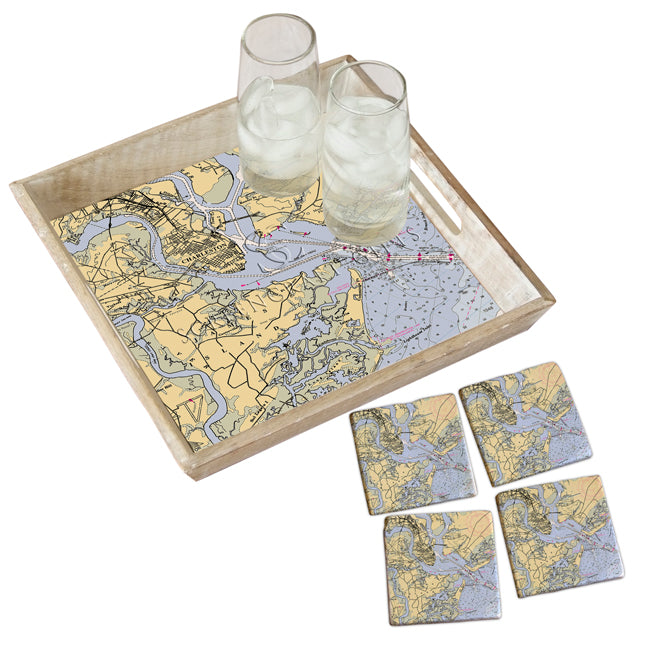 Charleston, SC - Marble Coaster Set