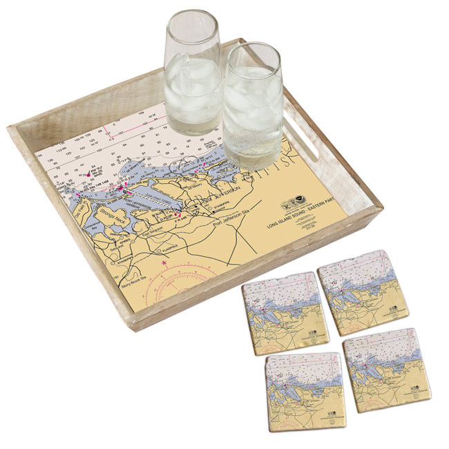Port Jefferson, NY  - Marble Coaster Set