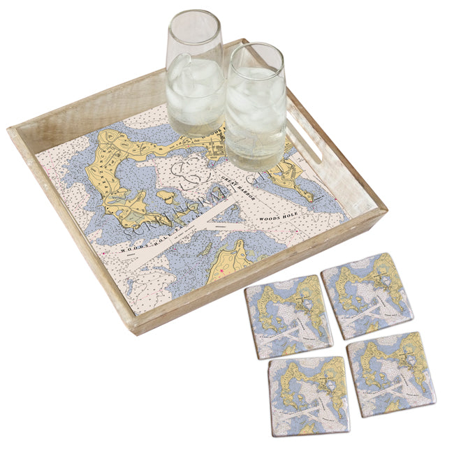 Woods Hole, MA- Marble Coaster Set