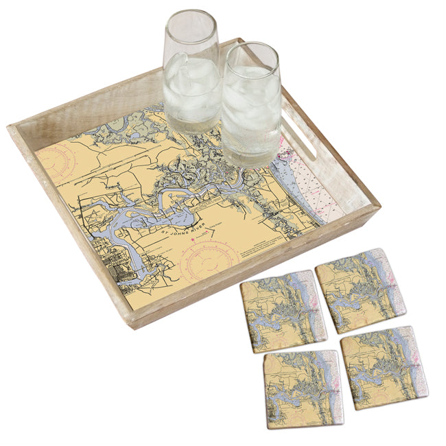 Jacksonville, FL- Marble Coaster Set
