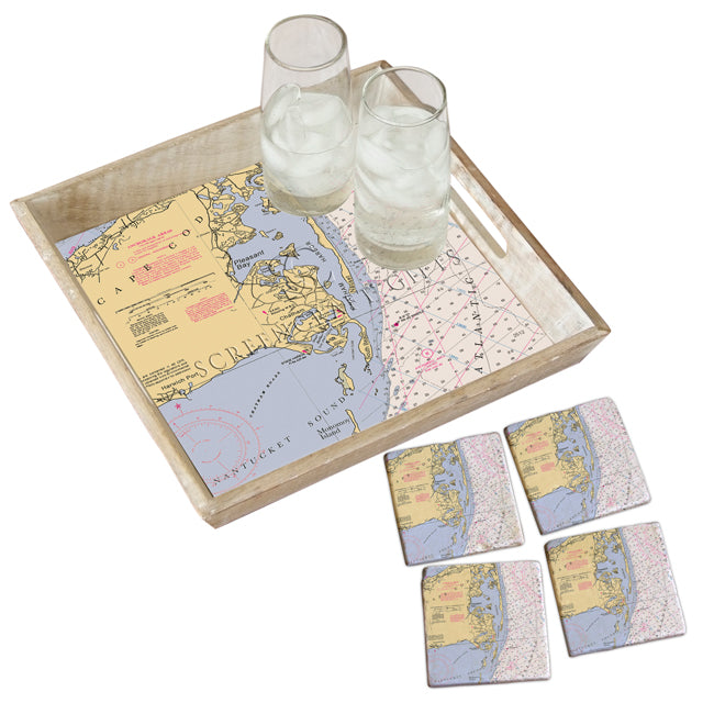 Chatham, MA- Marble Coaster Set