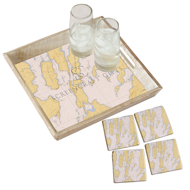 North Hero, VT - Marble Coaster Set